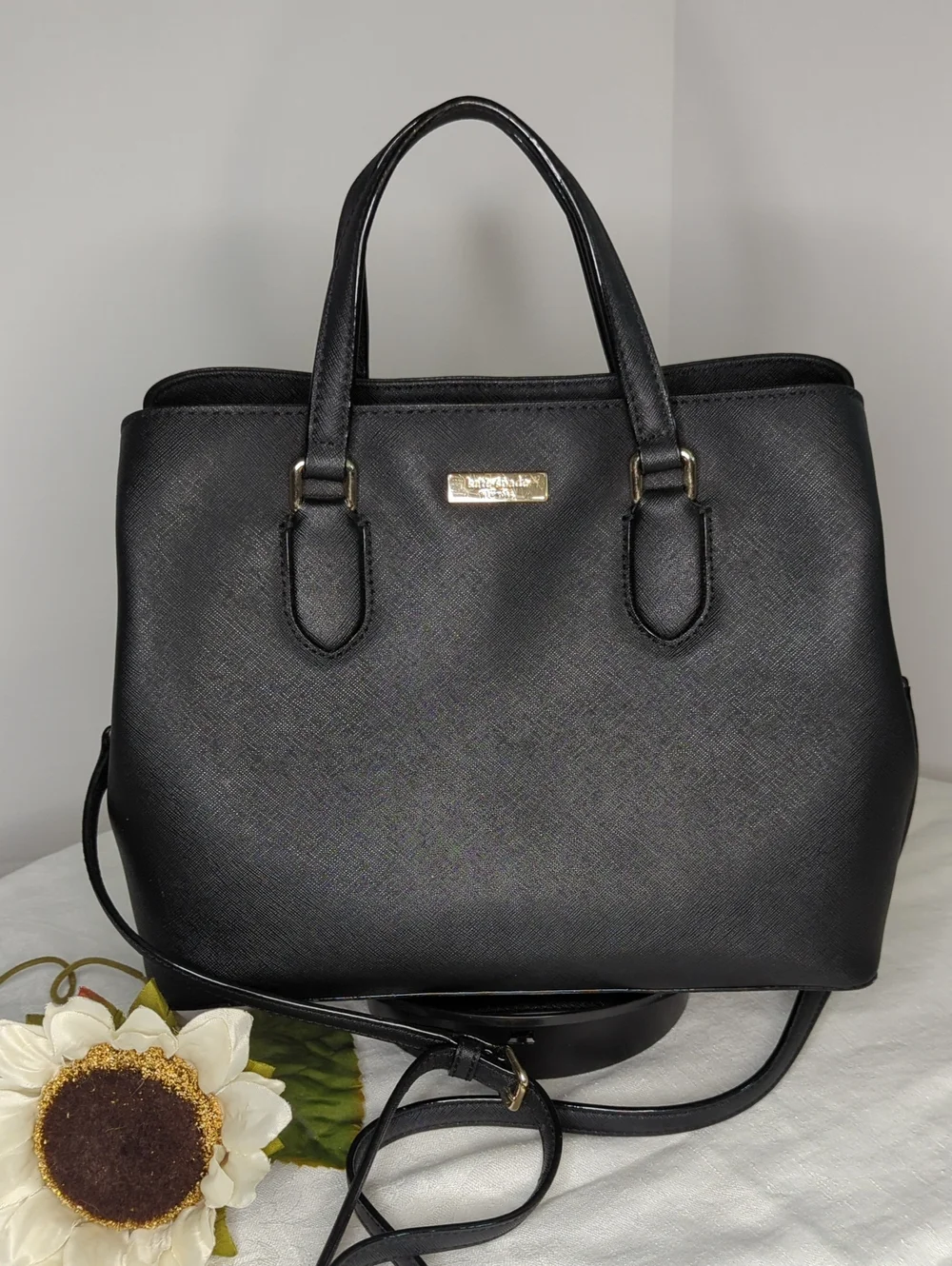 Kate Spade Black Saffiano Leather Satchel